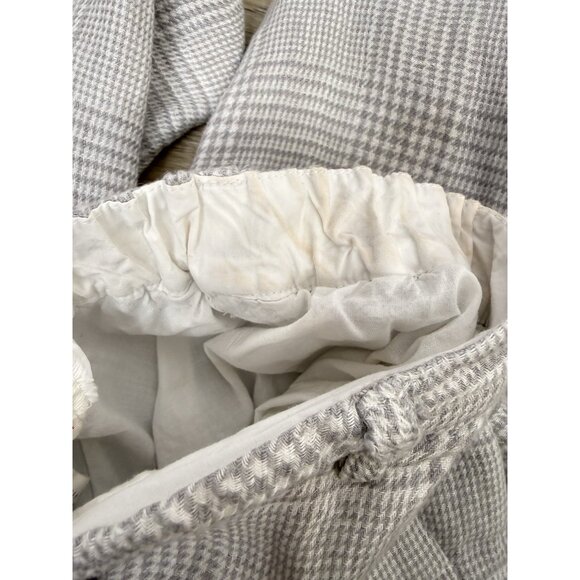 Hannoh Wessel Petronilla Pants Trousers Sz 38  Wide Leg Raw Edge Checkered Linen - Picture 12 of 15